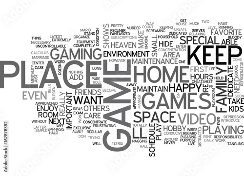 A VIDEO GAME ENVIRONMENT OF YOUR OWN TEXT WORD CLOUD CONCEPT