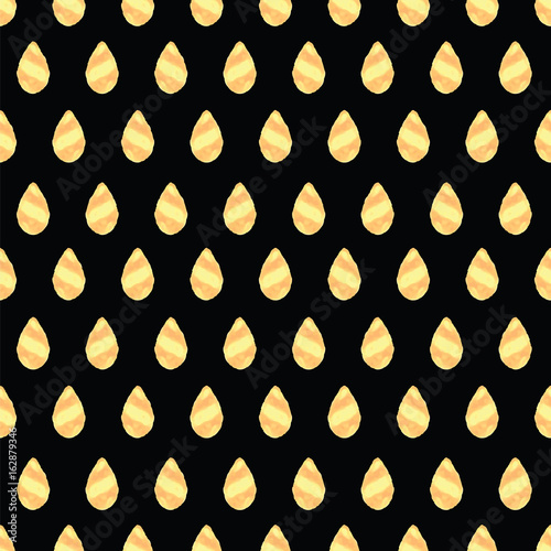 Vector seamless pattern with gold drops