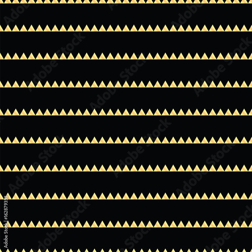 Geometric line gold abstract seamless pattern with triangle