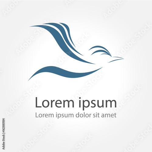bird abstract logo vector
