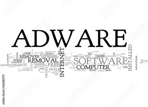 ADWARE EXPLAINED TEXT WORD CLOUD CONCEPT
