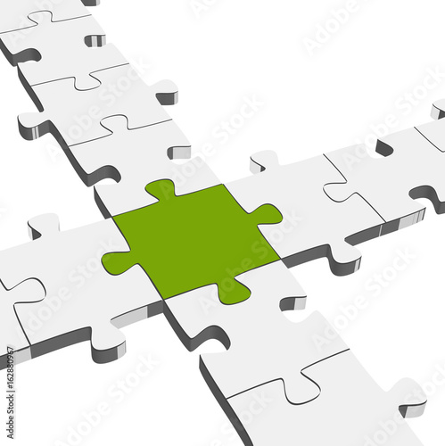 three dimensional puzzle connection