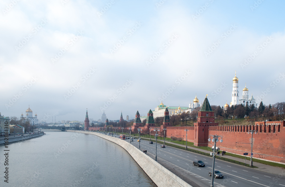 view of the Kremlin, Moscow river
