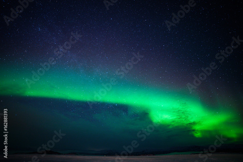 Fototapeta Naklejka Na Ścianę i Meble -  Northern Lights. Aurora over Scandinavia. March 2017