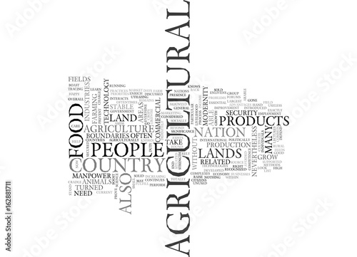 AGRICULTURE AND ITS SIGNIFICANCE TEXT WORD CLOUD CONCEPT
