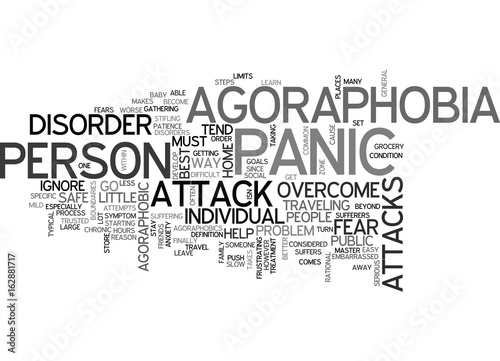 AGORAPHOBIA TEXT WORD CLOUD CONCEPT