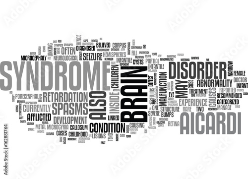 AICARDI SYNDROME TEXT WORD CLOUD CONCEPT