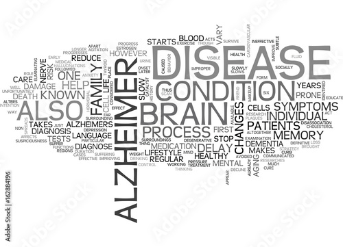 ALZHEIMERS TREATMENT TEXT WORD CLOUD CONCEPT