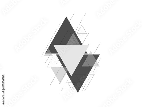 minimal geometric triangle design background vector
