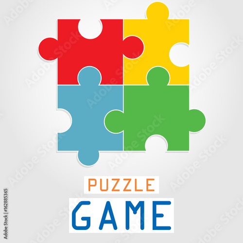 jigsaw puzzle game vector