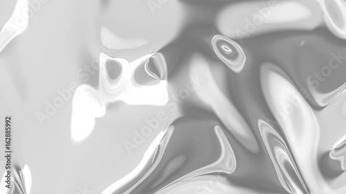 Beautiful abstract wavy chrome background - computer generated for your projects. Seamless looping
