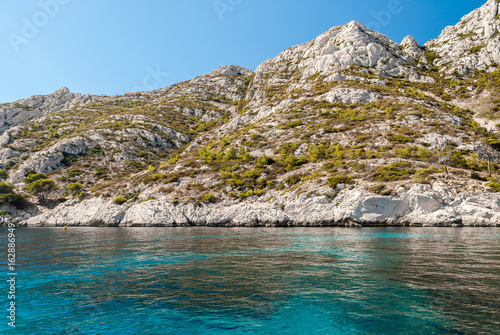 The white cliff of the Calanques near Cassis (Provence, France)