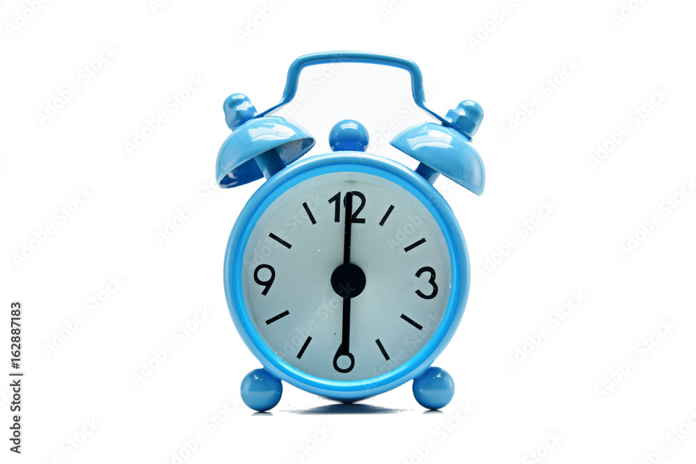 The blue alarm clock The blue alarm clock
