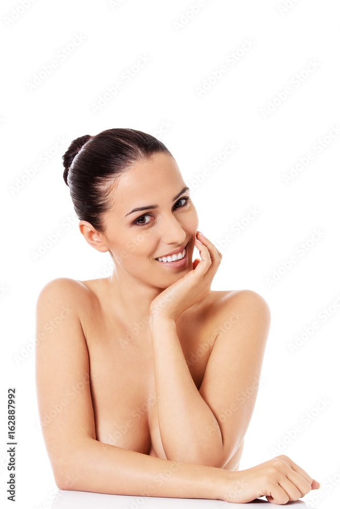 Beauty woman face with perfect fresh clean skin Beauty woman face with perfect fresh clean skin