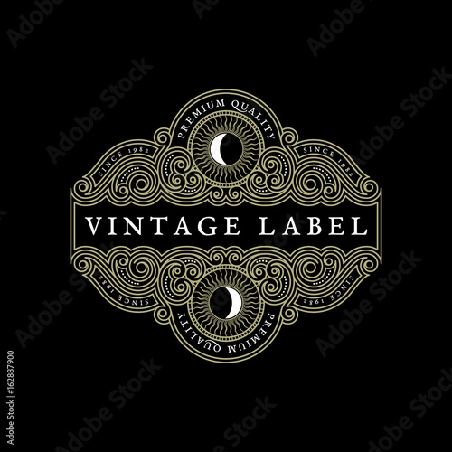 Vintage label template