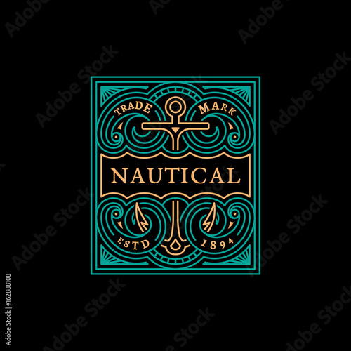 Vintage label template