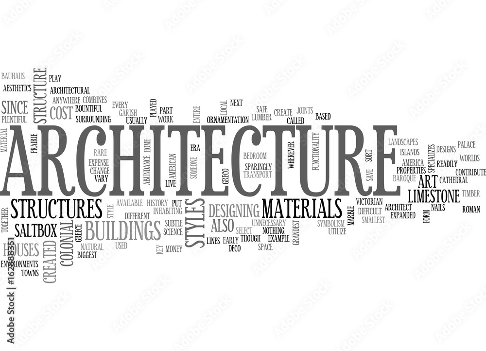 ARCHITECTURE TEXT WORD CLOUD CONCEPT Stock Vector | Adobe Stock