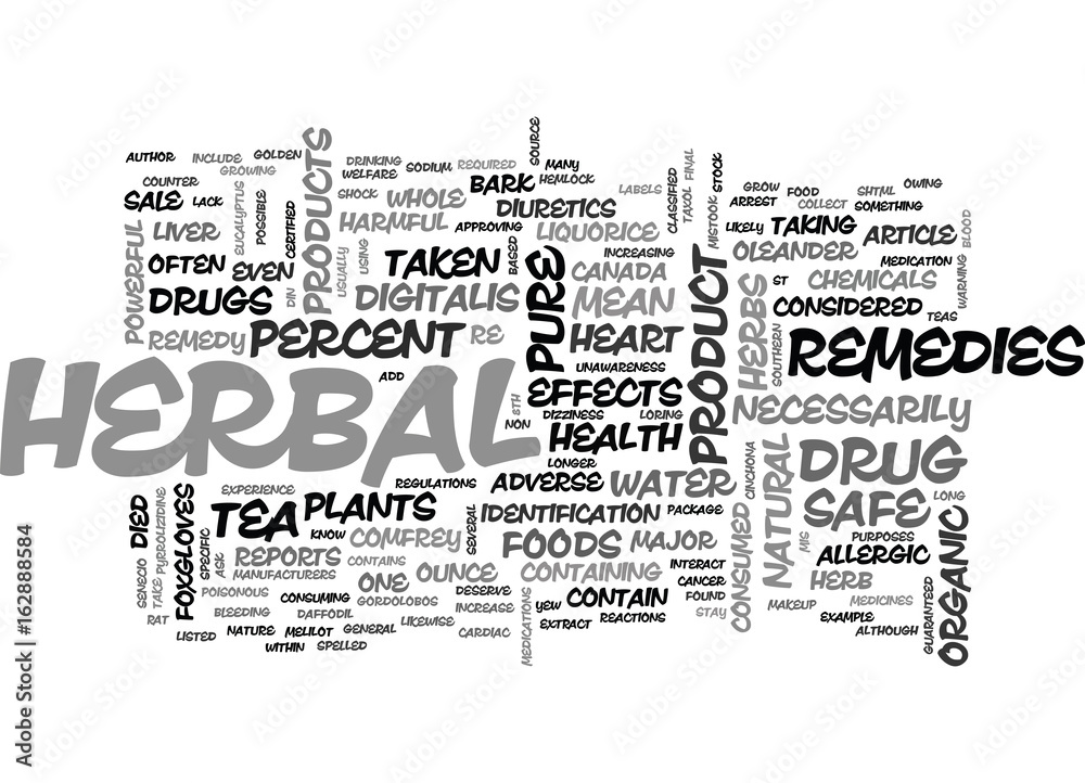 ARE HERBAL REMEDIES SAFE TEXT WORD CLOUD CONCEPT Stock Vector Adobe Stock