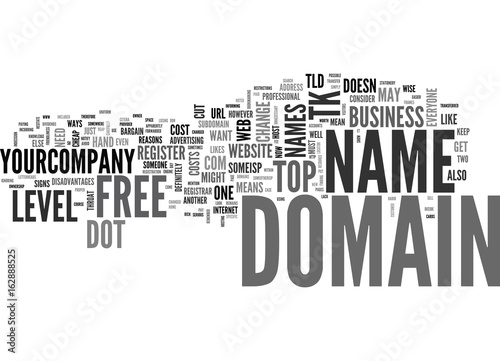 ARE FREE DOMAIN NAMES WORTH THE COST TEXT WORD CLOUD CONCEPT