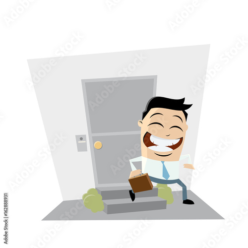 businessman leaving home clipart