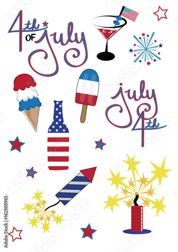 4th of July Icons