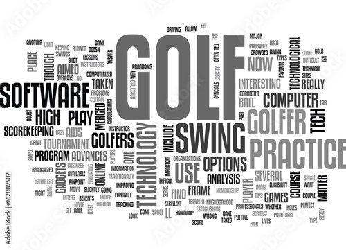 ARE YOU READY FOR HIGH TECH GOLF TEXT WORD CLOUD CONCEPT