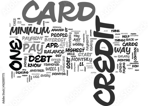 ARE YOU WORRIED ABOUT CREDIT CARD DEBT TEXT WORD CLOUD CONCEPT