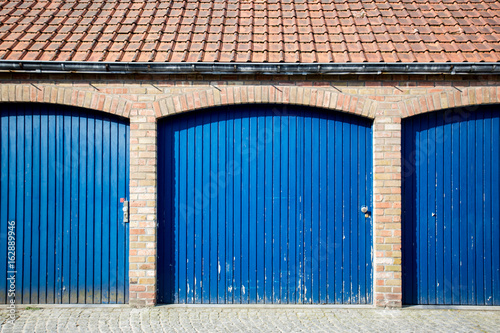 Porte de garage Bleu