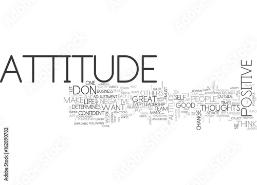 ATTITUDE DETERMINES ALTITUDE TEXT WORD CLOUD CONCEPT