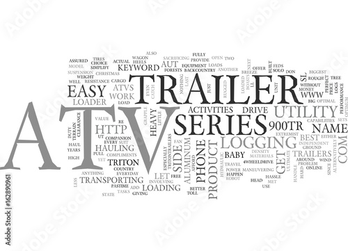 ATV TRAILER TEXT WORD CLOUD CONCEPT