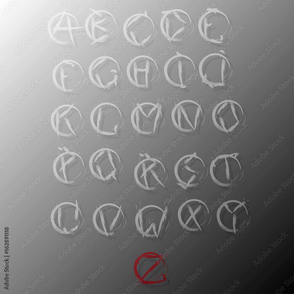 Hand written alphabet. Vector illustration EPS10 Hand written alphabet. Vector illustration EPS10