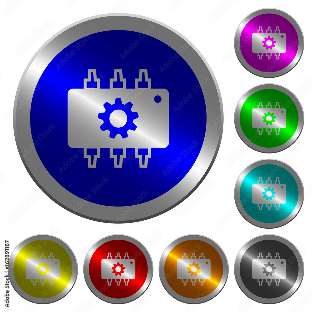 Hardware settings luminous coin-like round color buttons Hardware settings luminous coin-like round color buttons