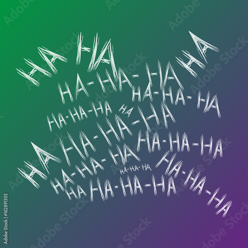 Hand drawn Ha-Ha lettering. Vector illustration