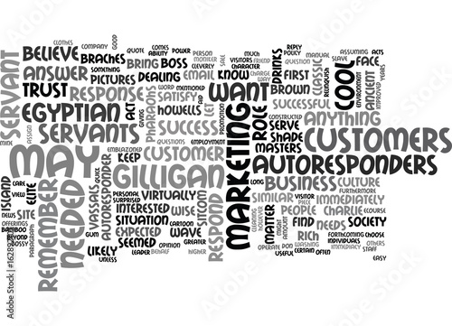 AUTORESPONDERS IN THE ROLE OF SERVANT TEXT WORD CLOUD CONCEPT