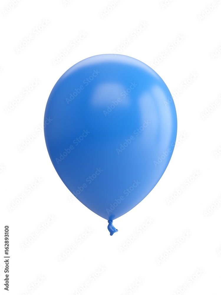 3D Rendering blue Balloon Isolated on white Background 3D Rendering blue Balloon Isolated on white Background