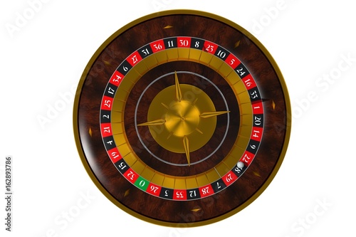 Photography Isolated 3D Roulette Wheel