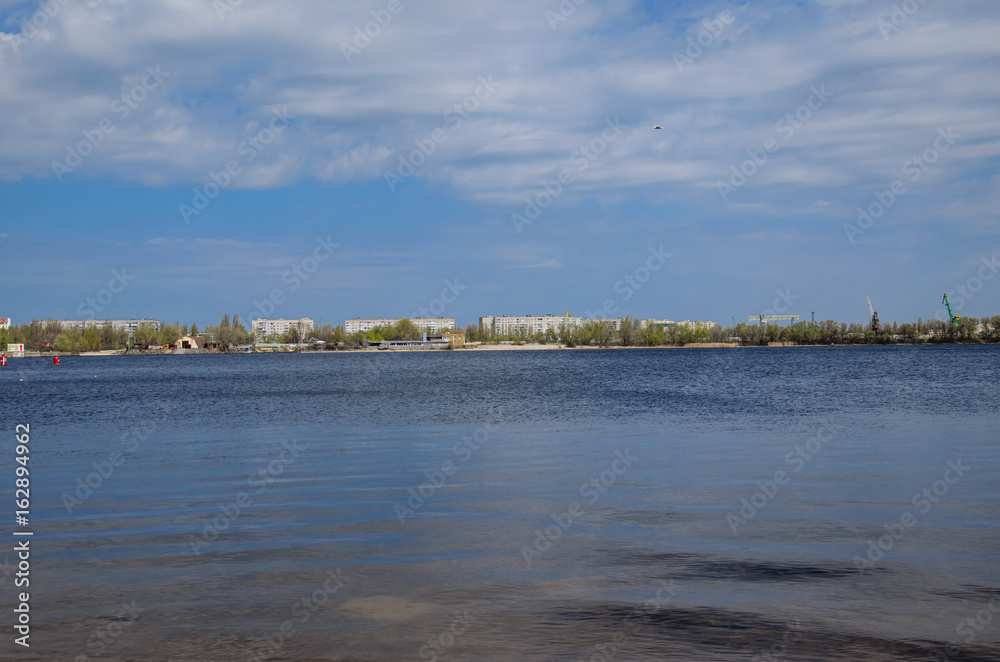 View on a city Kremenchug and river Dnieper View on a city Kremenchug and river Dnieper