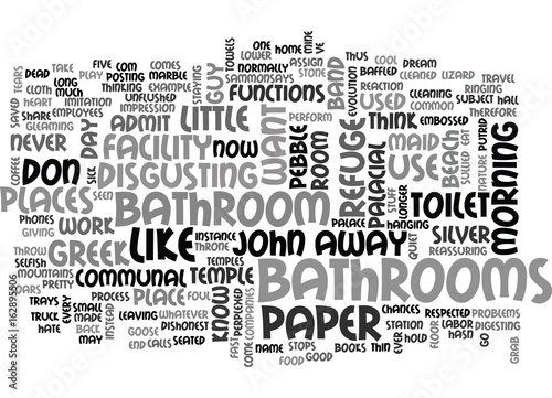 BATHROOM PALACIAL TEXT WORD CLOUD CONCEPT