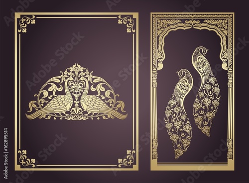 Wallpaper Mural peacock motif designs, textile , Rajasthan, royal India Torontodigital.ca