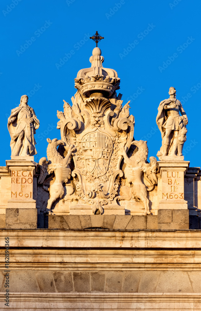 Detalle Fachada palacio real de madrid