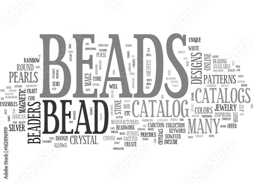 BEAD CATALOG TEXT WORD CLOUD CONCEPT