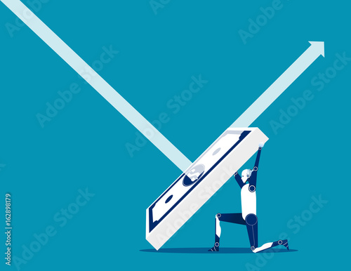 Economic bounce back. Concept business vector illustration.