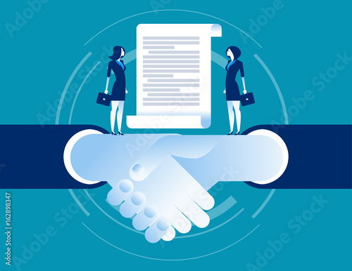 Agreement of business. Concept business vector illustration.