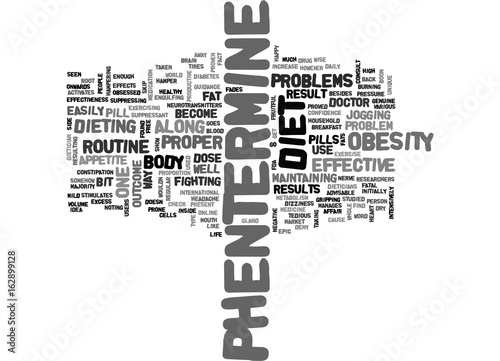 BELIEVE IN PHENTERMINE WITH CONFIDENCE TEXT WORD CLOUD CONCEPT photo