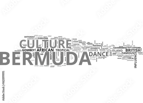 BERMUDA CULTURE TEXT WORD CLOUD CONCEPT