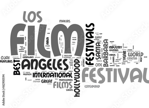 BEST FILM FESTIVALS TEXT WORD CLOUD CONCEPT
