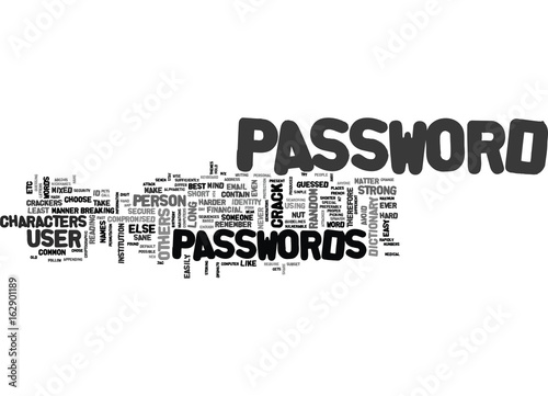 BEST PASSWORDS TEXT WORD CLOUD CONCEPT
