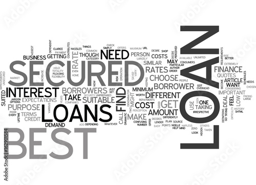 BEST SECURED LOANS BETTER THAN THE BEST TEXT WORD CLOUD CONCEPT