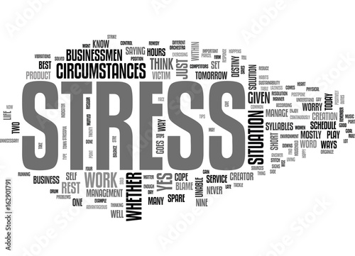 BEST WAYS TO REDUCE STRESS TEXT WORD CLOUD CONCEPT