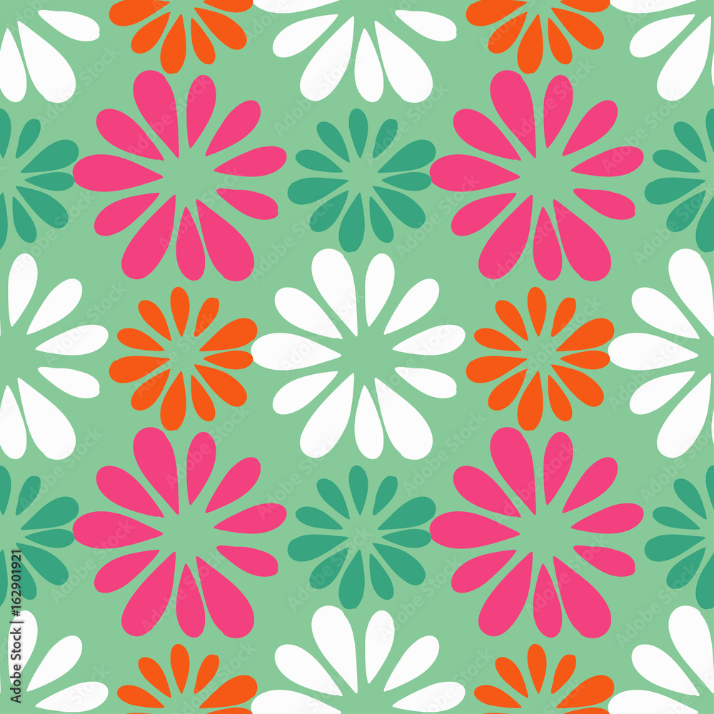 Seamless decorative floral background. Vector illustration. Retro motif. Textile rapport. Seamless decorative floral background. Vector illustration. Retro motif. Textile rapport.